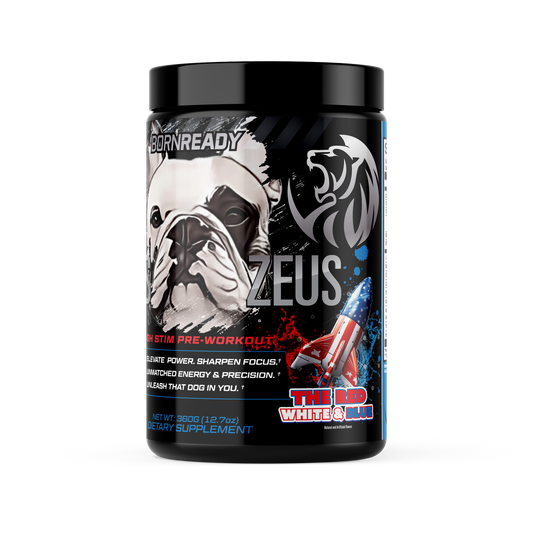 ZEUS HIGH STIM PRE-WORKOUT RED WHITE BLUE