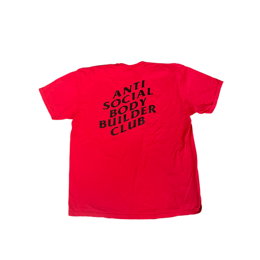 Bornready Anti-Social Bodybuilder T Red/Black