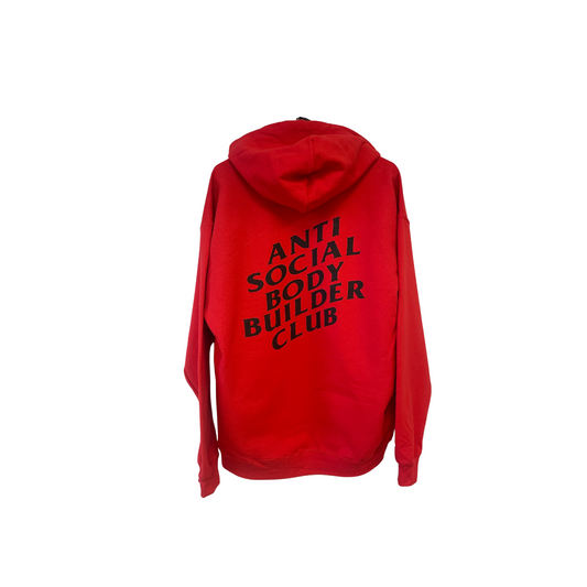 Anti-Social Bodybuilder Club Red Hoodie