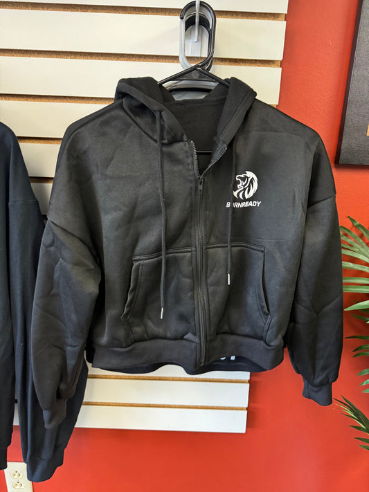 Crop Hoodie Zip-Up